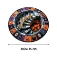 thumbnail image 3 of AHGQT 3D Optical Illusion Halloween Round Rug, 15.7" Spooky Ghost Pumpkin Print Absorbent Doormat, Non Slip Washable Circular Floor Mat for Indoor Entryway Living Room Halloween Home Deco, 3 of 7