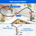 thumbnail image 6 of Kitchen Faucets with Pull Down Sprayer,Stainless Steel Single Handle Kitchen Sink Faucet with Pull Out Sprayer, 6 of 9
