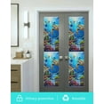 thumbnail image 5 of Window Privacy Film Blue Sea Turtle Ocean Stained Glass Window Film Decorative Sun Block Window Cover Colorful Coral Sea Underwater Window Clings Static Adhesive Sticker for Bathroom 29.5"x118", 5 of 7