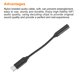 thumbnail image 3 of Uxcell 2pcs USB C a conector de audio auxiliar hembra de 3.5mm, adaptador tipo C a 3.5mm TRS para auriculares, estéreo de coche, cordón HiFi, negro, 3 of 6