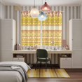 thumbnail image 4 of Yellow Khaki Boho Kitchen Curtains Window Panels, Vintage Ethnic Tribe Abstract Art Insulated Window Treatment Curtain, Grommet Curtains for Bedroom/Living Room/Bathroom, 2 Piece 52"Wx84"L, 4 of 8