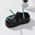 thumbnail image 5 of Croc Shoe Ashtray Ceramic Desktop Ash Holder 6" Creative Clogs Cigarette Ashtray Cute Tabletop Portable Smoking Ash Tray for Home Office Decor Black, 5 of 6
