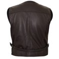 thumbnail image 2 of Vest For Men In Genuine Lambskin Leather - Chris Pratt Real Brown Leather Vest - Biker Vest SouthBeachLeather 3X-Large, 2 of 3