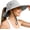 pure Light Grey, variant on Minzimin 1Pcs Ponytail Sun Bucket Hats for Women UV Protection Foldable Mesh Wide Brim Hiking Beach Fishing Summer