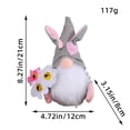 thumbnail image 4 of Musatteng Easter Bunny Plush Decor with Bow Tie - Soft Holiday Table Centerpiece for Kids 3+, Hypoallergenic Spring Home & Gift Basket Accent, 4 of 8