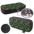 thumbnail image 4 of Lsque Jungle Leopard Yellow Printed Big Capacity PU Leather Pencil Case Large Pencil Pouch Stationery Pen Bag Pencil Holder for Teen, 4 of 6
