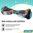 thumbnail image 4 of Gotrax Edge Hoverboard for Kids Adults, 6.5" Tires 6.2mph & 2.5 Miles Self Balancing Scooter, Galaxy, 4 of 10