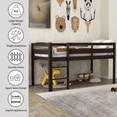thumbnail image 7 of Tcbosik Twin Size Low Loft Bed with Built-in Ladder and Full Length Guardrail, Easy Assembly, Espresso, 7 of 7