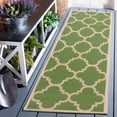 thumbnail image 4 of Safavieh Courtyard Becky Geometric Indoor/Outdoor Runner Rug, Green/Beige, 2'3" x 10', 4 of 12
