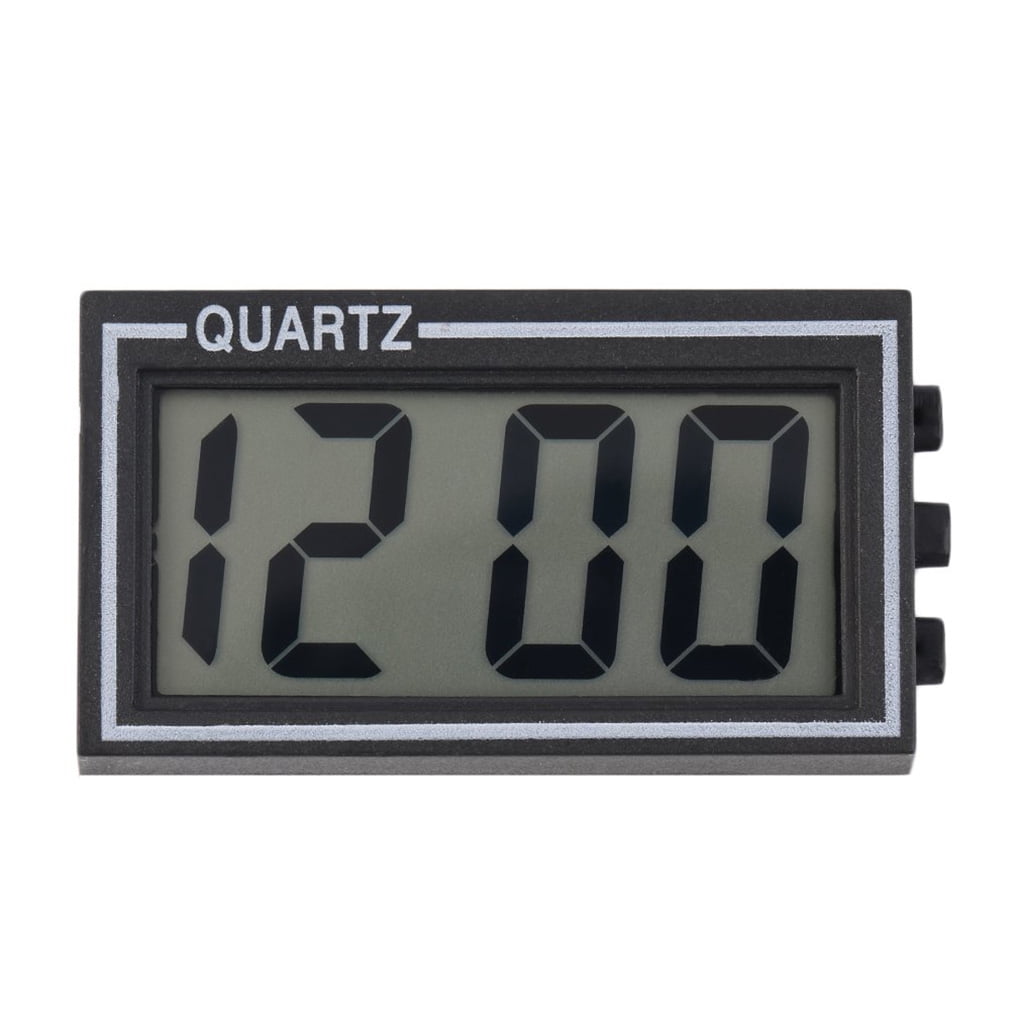 Portable Petite Horloge Numérique LCD Date Heure Calendrier pour voiture tableau de bord de table de bureau 