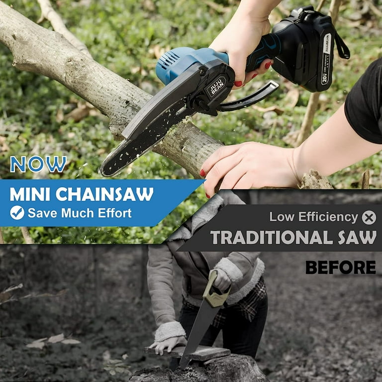 Small handheld battery operated chainsaw hotsell