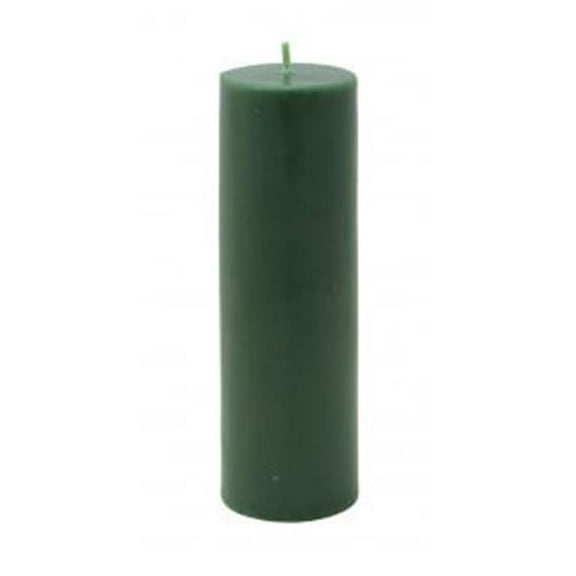 Zest Candle CPZ-119-24 2 x 6 in. Hunter Green Pillar Candle -24pcs-Case - Bulk