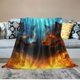 thumbnail image 2 of ARISTURING  Wolf Gifts Blanket, Fire and Ice Wolf Blanket, Cool Wolf Gifts, Wolf Gifts for Men Boy Wolf Lovers, Wolf Birthday Gifts, Wolf, Plush Novelty Wolf Stuff, Blue Red Fire, 2 of 6