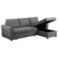thumbnail image 6 of Samantha Upholstered Storage Sleeper Sectional Sofa Grey, 6 of 14