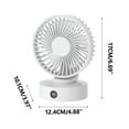 thumbnail image 2 of Xihbxyly Ventilador Portátil de Escritorio, 5 Velocidades, Flujo de Aire de 360°, Recargable Por Usb, Batería de Larga Duración, Funcionamiento Silencioso, para Uso En Casa o En La Oficina, Tamaño Co, 2 of 2