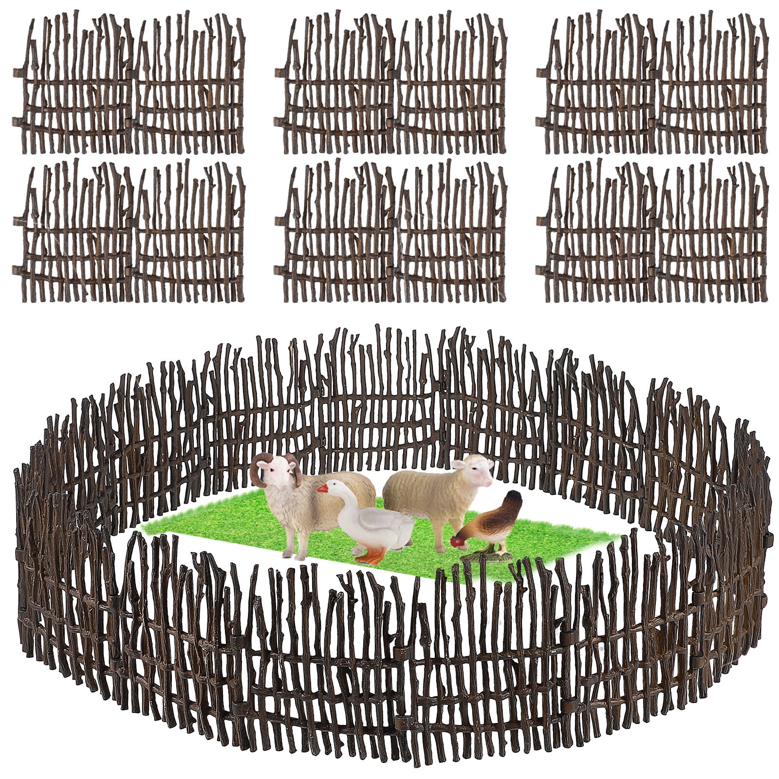 Toy fence for farm animals 40 Pcs Realistic Toy Fences Large Corral