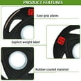 thumbnail image 3 of FlexWave 2-Inch Olympic Cast Iron Weight Plates Set, Multiple Sizes Including 5LB, 10LB, and 90LB, for Strength Training & Weightlifting, 3 of 6