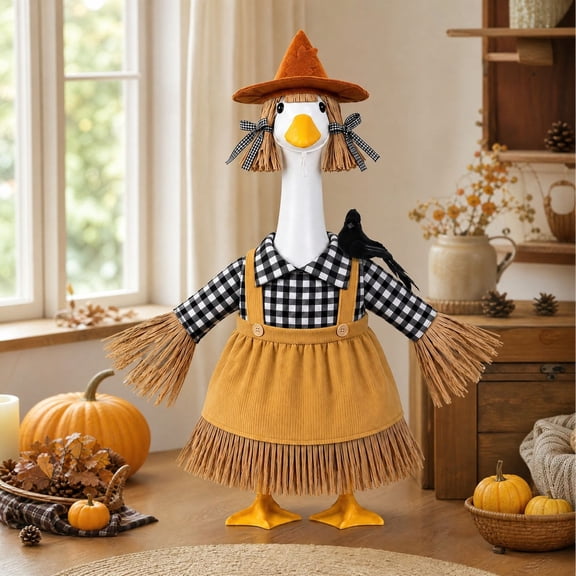 AZXY Multi‑Scene Porch Goose Outfit, Fits 23 Inch Porch Goose Statue, Goose Clothes for Cement Goose, Goose Clothing, Dual‑Use Indoor & Porch Home Yard Decor
