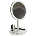 thumbnail image 3 of 90210 Kitchen and Bath LED Round Vanity Mirror with Accessory Tray Matte White, 3 of 3
