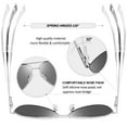 thumbnail image 5 of KANASTAL Polarized Aviation Sunglasses for Men Women Classic Silver Mirrored Lens UV Protection Driving Sun Glasses Metal Frame, 5 of 8