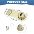 thumbnail image 2 of Password Hasp Locks Keyless Combination Lock Twist Knob No Drilling Required for Door Security Gate Gold 4", 2 of 6