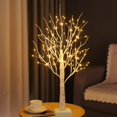 thumbnail image 1 of Árbol de abedul iluminado NXUEBDU de 2 pies con 144 LED blancos y temporizador, 1 of 6