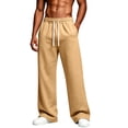 thumbnail image 2 of Rexolia Mens Heavyweight Sweatpants Loose Fit Joggers with Pockets Drawstring Athletic Casual Lounge Gym Outdoor Camel 2XL, 2 of 6