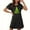 Black, variant on Fazvaoo Women's Nightgowns Short Sleeve Short Nightgowns Christmas Print Sleepwear(Black,Size S-XXL)