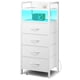 thumbnail image 1 of Mesa de noche Lazzanto con luz LED, 2 puertos USB y 2 tomacorrientes, 1 of 7