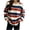 Red, variant on Asxite Womens Pajamas Striped Crew Neck Long Sleeve Loose Breathable Casual Sleepwear Tops