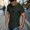 thumbnail image 2 of Men's Muscle Fit Gym T-Shirt Raglan Sleeve Bodybuilding Workout Tee Fashion Hipster Athletic Shirt Comfortable Breathable Training Top Men's Tops T-Shirt Casual Crew Neck Loose, 2 of 5