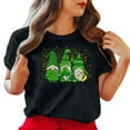 thumbnail image 1 of LSLJS Col Rond Imprimé Trèfle de Saint Patrick Manches Courtes Décontracté Ample Manches Courtes Col Rond Haut/chemise, Cadeaux pour Femmes, 1 of 4