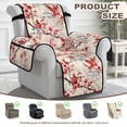 thumbnail image 4 of Yuyamidu Cherry Electric Recliner Chair Covers with Pockets Comfortable Reclining Chair Covers with Elastic Straps Waterproof Recliner Slipcover Gift for Holiday, 4 of 7