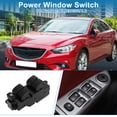 thumbnail image 2 of Interruptor de ventana eléctrica Unique Bargains No.BL4E66350AL2 Lado del conductor delantero izquierdo Control de ventana para Mazda 6 2003-2012 Negro, 2 of 7