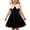A12-Black, variant on Wdgfv Girls School Uniform V-Neck Jumper Dress Pleated Pull-on Scooter Skirt Stretchy Cotton Flared Overall Dress