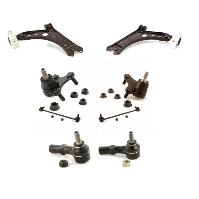 Front Suspension Control Arm Steering Tie Rod End Stabilizer Bar Link Ball Joint Kit (8Pc) For 2015 Volkswagen Golf With Aluminum Knuckles Only