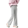 thumbnail image 3 of Flare Sweatpants for Kids Girls Grey Pants Basic Kids Athletic Pants Wide Leg Pants with Pocket Teen Girl Trendy Clothes 8-9 Years, 3 of 6