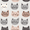 Gray Cat Pattern, variant on Yayeee 6 PCS Drink Coasters with Holder Set Woven Absorbent Round Tabletop Hot Pad, Gray Cat Pattern