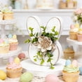thumbnail image 5 of Dianli Easter Decor Wooden Bunny Table Sign Floral Centerpiece Rustic Bunny Shape Wood Centerpiece Spring Party Tabletop Decor Easter Table Decor, 5 of 6