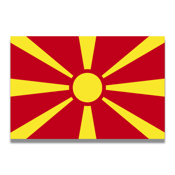 Magnet Me Up Macedonia Macedonian Flag Vinyl Automotive Magnet Decal, 4x6 Inches