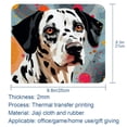 thumbnail image 5 of Spotted Dog Square Non-Slip Rubber Bottom Printed Desk Mat Mousepad for Office and Gaming - 8.3x9.8 Inch, 5 of 6