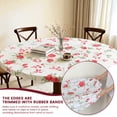 thumbnail image 5 of Tcwhniev Round Tablecloth, Elastic Fitted Waterproof Tablecloths for 45"-56" Tables, Wipeable PVC Table Cover for Camping, Dining, Indoor and Outdoor, 5 of 8