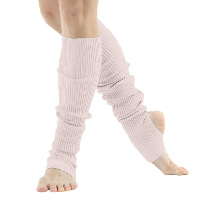 Leg Warmers for Women 80s Style Ribbed Dance Socks Yoga Boot Covers Open Toe Heel Warm Sports Accessories