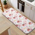 thumbnail image 5 of Pink Cow Strawberry Flower Pattern Kitchen Rug Mat,Kitchen Runner Rugs Non Skid Washable,Decorative Kitchen Floor Mats for Kitchen,Sink,Laundry,17"x47.2", 5 of 7