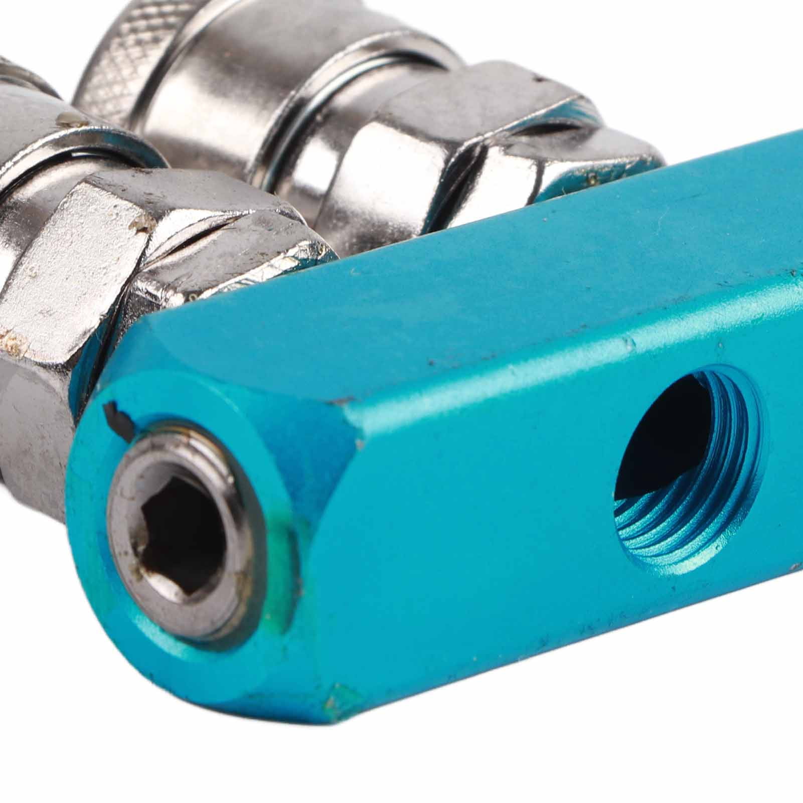 12mm Pneumatic Quick Adjustment Fitting, PT1/4 Thread 5-Way Air Hose Connector – No Tools Needed For Hookup
