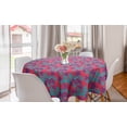 thumbnail image 1 of Leaves Round Tablecloth, Vintage Colorful Blossoms Contrasted Colors Botanical, Circle Table Cloth Cover for Dining Room Kitchen Decor, 60", Multicolor, by Ambesonne, 1 of 1