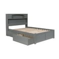 thumbnail image 4 of Newport Platform Bed with Flat Panel Foot Board and 2 Urban Bed Drawers, Full, Gray, 4 of 6