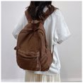 thumbnail image 5 of KKLDOGS Washed Canvas Casual Backpack, Soft Lightweight Daily Daypack, Large Capacity Travel Rucksack With Front Pocket, Simple Multipurpose Shoulder Bag, 5 of 5