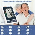 thumbnail image 4 of LotFancy Blood Pressure Monitor, Medium Upper Arm Cuff, Digital BP Machine for Home Use with Large Display, Automatic Pulse Rate Monitoring Meter with Power Adapter, 4 of 9