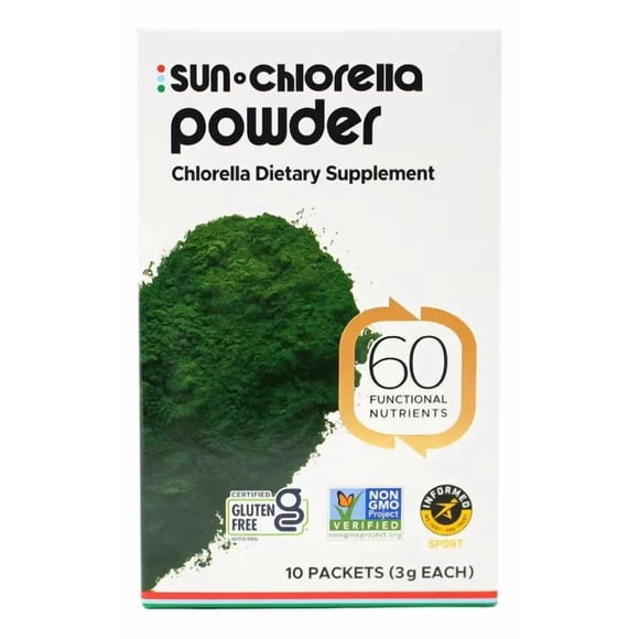 Sun Chlorella | Powder Suplemento Alimenticio en Polvo 10 Sobres de 3 g